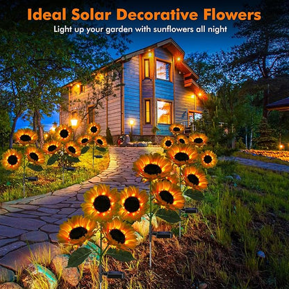 Solar Sunflower Lights for Garden and Outdoor