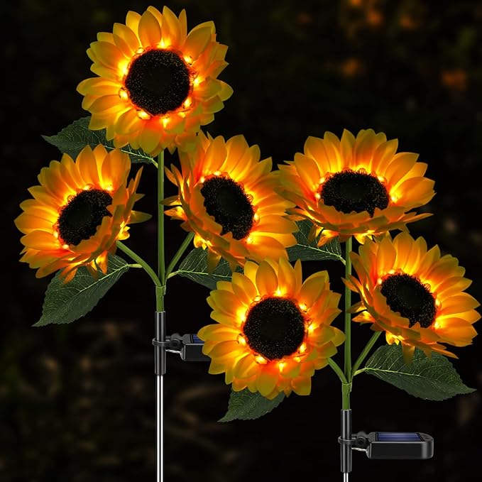 Solar Sunflower Lights for Garden and Outdoor