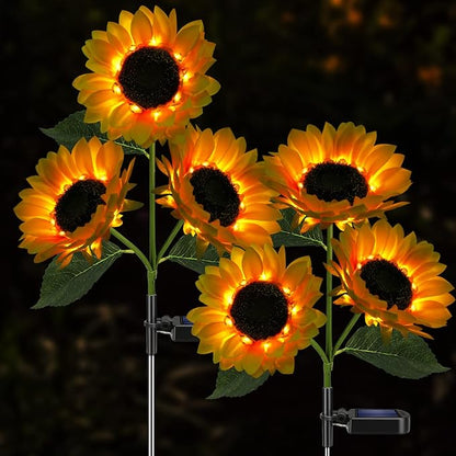 Solar Sunflower Lights for Garden and Outdoor